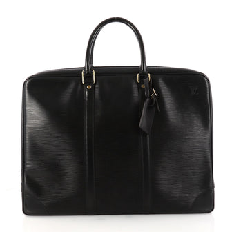  Louis Vuitton Porte-Documents Voyage Briefcase Epi Black 3182104