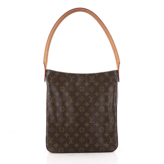 Louis Vuitton Looping Handbag Monogram Canvas GM Brown 3182204