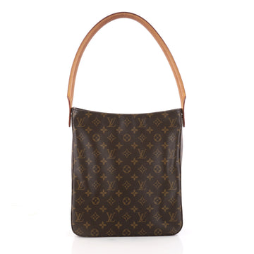 Louis Vuitton Looping Handbag Monogram Canvas GM Brown 3182204