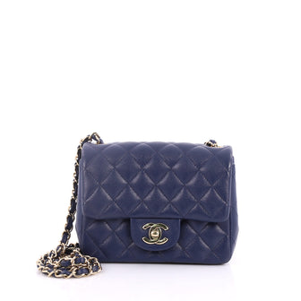 Chanel Square Classic Single Flap Bag Quilted Caviar 3183701
