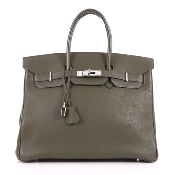  Hermes Birkin Handbag Green Togo with Palladium Hardware 3186101