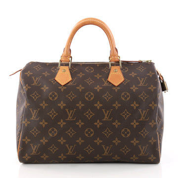  Louis Vuitton Speedy Handbag Monogram Canvas 30 Brown 3186202