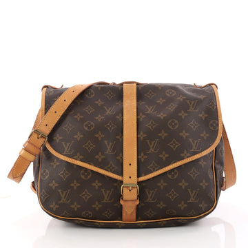  Louis Vuitton Saumur Handbag Monogram Canvas MM Brown 3186203