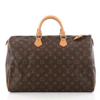 Louis Vuitton Speedy Handbag Monogram Canvas 40 Brown 3186302