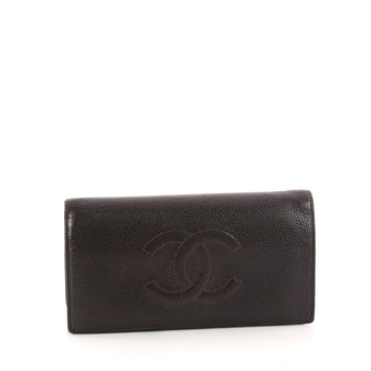 Chanel Timeless L-Yen Wallet Caviar Long Brown 3186604