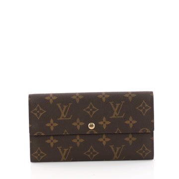 ouis Vuitton Sarah Wallet Monogram Canvas Brown 3187003
