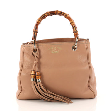 Gucci Bamboo Shopper Tote Leather Small Neutral 3187201