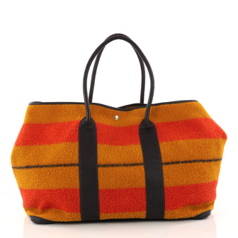 Hermes Garden Party Tote Rocabar and Leather TGM Yellow 3188005