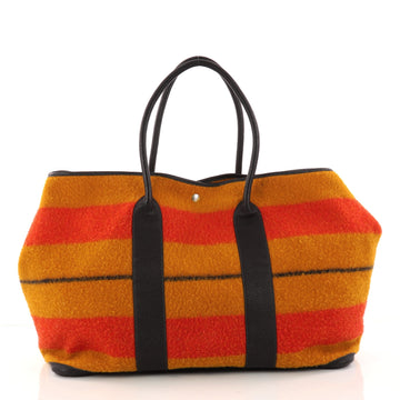 Hermes Garden Party Tote Rocabar and Leather TGM Yellow 3188005