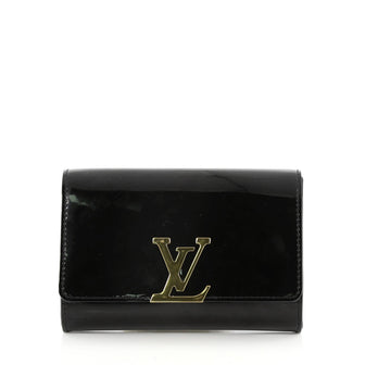Louis Vuitton Chain Louise Clutch Patent PM Black 3188703