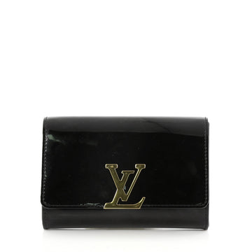 Louis Vuitton Chain Louise Clutch Patent PM Black 3188703