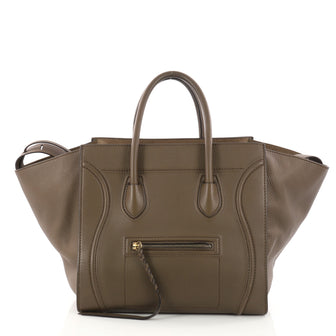 Celine Phantom Handbag Grainy Leather Medium Brown 3189501