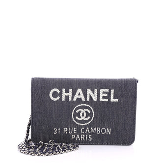 Chanel Deauville Wallet on Chain Denim Blue 3189801