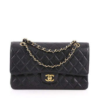 Chanel Vintage Classic Double Flap Bag Quilted Caviar 3190001