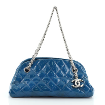 Chanel Just Mademoiselle Bag Quilted Patent Small