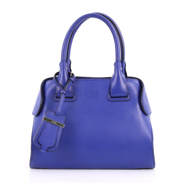 Tod's Cape Satchel Leather Mini Blue 3193003