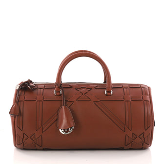  Christian Dior Connect Duffle Bag Giant Cannage Woven Brown 3193201