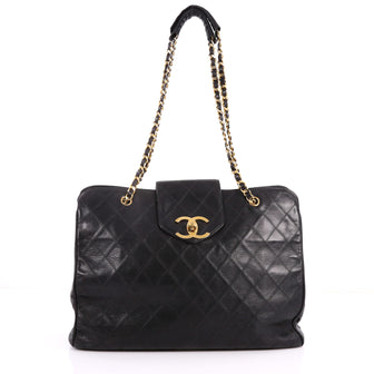 Chanel Vintage Supermodel Weekender Bag Quilted Leather 3193802