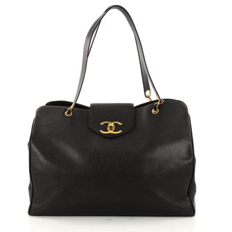Chanel Vintage Supermodel Weekender Bag Caviar Large 3194302