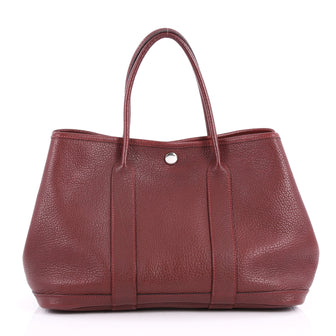 Hermes Garden Party Tote Leather 30 Red 3194601