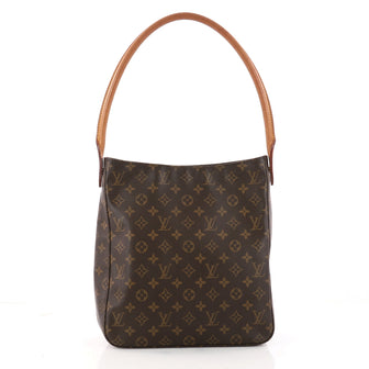 Louis Vuitton Looping Handbag Monogram Canvas GM Brown 3194701