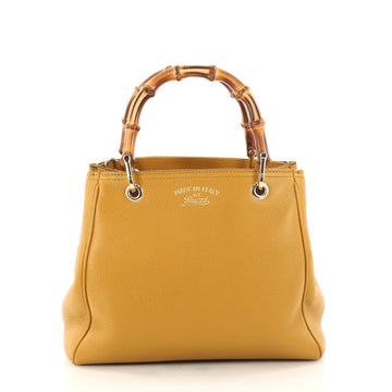 Gucci Bamboo Shopper Tote Leather Small Yellow 3195502