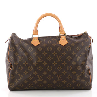 Louis Vuitton Speedy Handbag Monogram Canvas 35 Brown 3196303