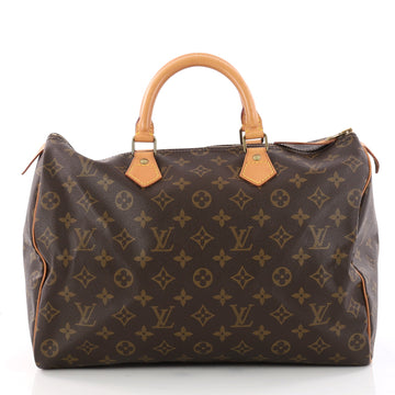 Louis Vuitton Speedy Handbag Monogram Canvas 35 Brown 3196303