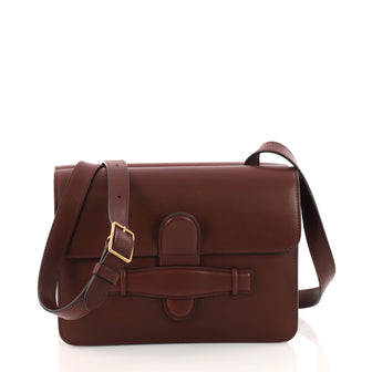Celine Symmetrical Shoulder Bag Leather Brown 3197601