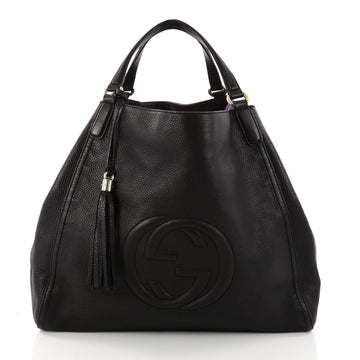 Gucci Soho Shoulder Bag Leather Large Black 3198901