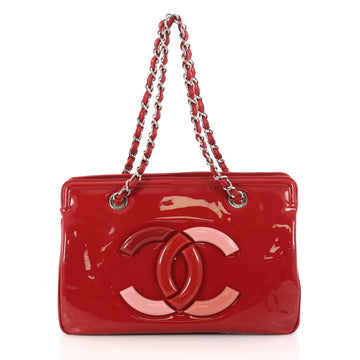 Chanel Lipstick Tote Patent Vinyl Medium Red 3200701