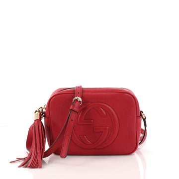 Gucci Soho Disco Crossbody Bag Leather Small Red 3201501