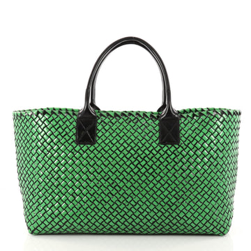 Bottega Veneta Cabat Tote Intrecciato Brushed Calfskin Medium Green 3201601