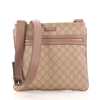 Gucci Front Zip Messenger GG Coated Canvas Medium 3202201