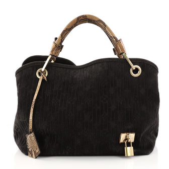 Louis Vuitton Limited Edition Whisper Bag Monogram Suede and