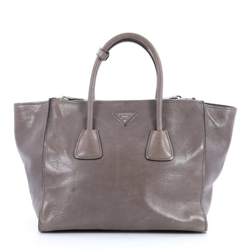 Prada Twin Pocket Tote Glace Calf Small Gray 3205501
