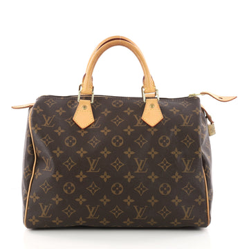 Louis Vuitton Speedy Handbag Monogram Canvas 30 Brown 3207201