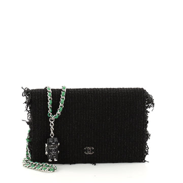  Chanel Wallet on Chain Fringe Tweed Black 3207801