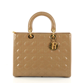 Christian Dior Lady Dior Handbag Cannage Quilt Patent 3208303