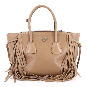 Prada Fringed Twin Pocket Tote Glace Calf Small 3208901