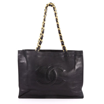 Chanel Vintage CC Chain Tote Lambskin XL Black 3209001