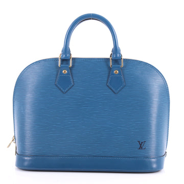 Louis Vuitton Vintage Alma Handbag Epi Leather PM Blue 3209202
