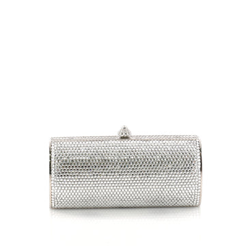 Judith Leiber Chain Minaudiere Box Clutch Crystal Long 3211501