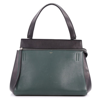 Celine Edge Bag Leather Medium Black 3212102