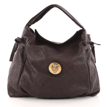 Gucci Hysteria Fold Over Hobo Guccissima Leather Medium 3212801