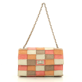 Chanel Reissue Flap Bag Suede Patchwork Medium Pink 3213702