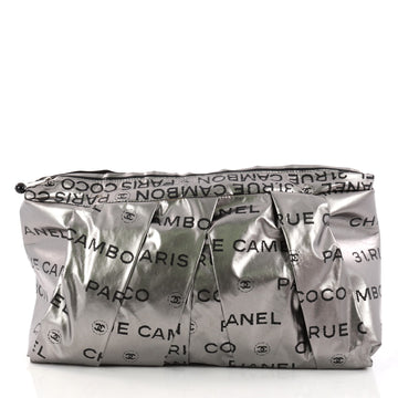 Chanel 31 Rue Cambon Clutch Nylon Large Silver 3213703