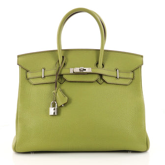 Hermes Birkin Handbag Green Togo with Palladium Hardware 3215301
