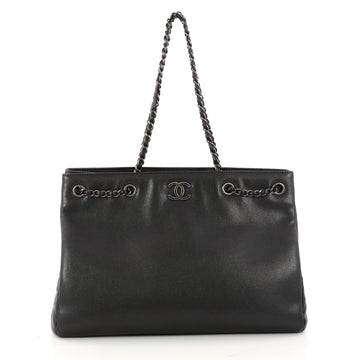 Chanel Open Chain Shopping Tote Caviar Large Black 3215601