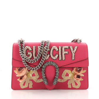 Gucci Dionysus Handbag Embellished Leather Small Pink 3216101